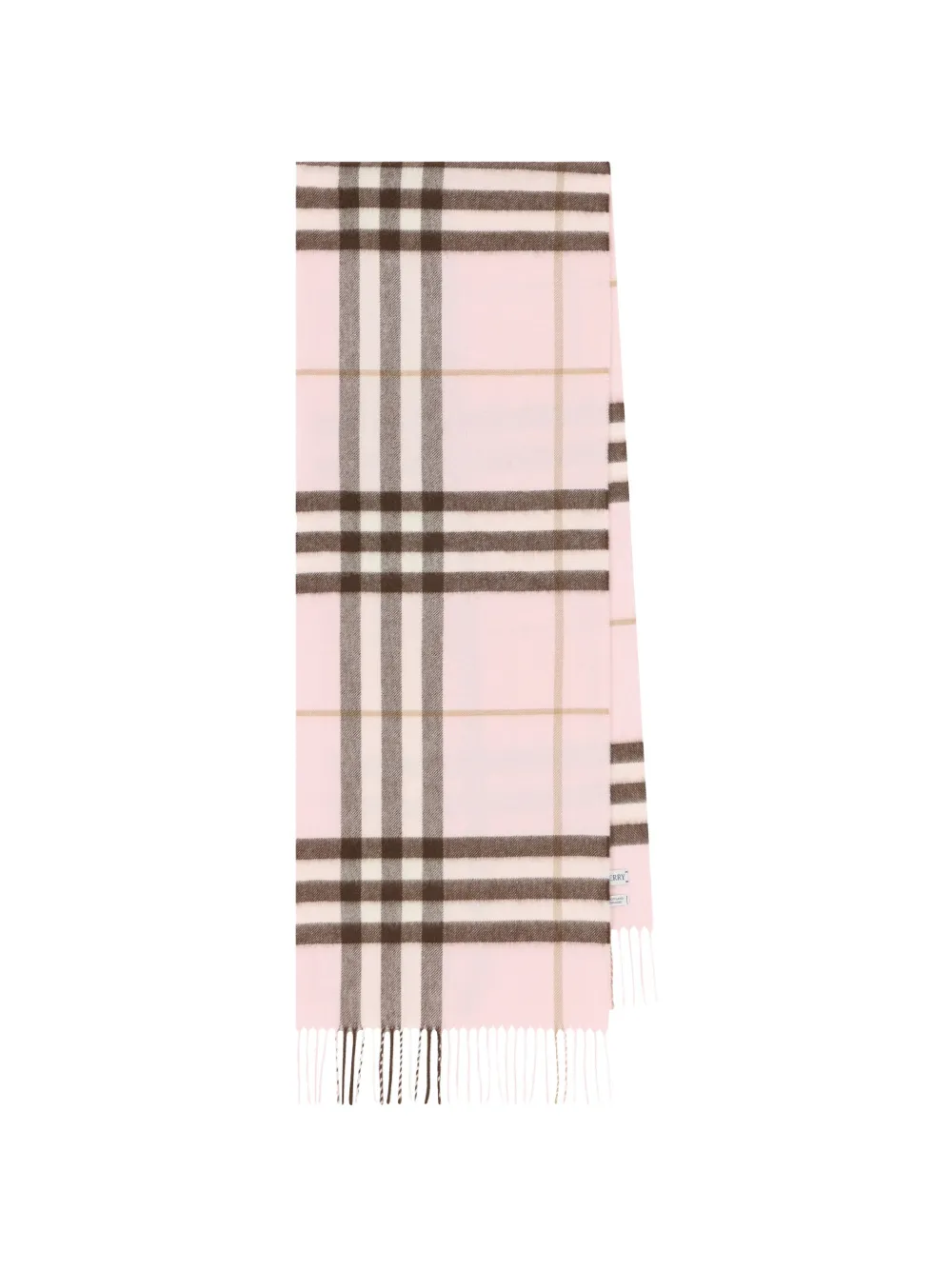 Burberry Check cashmere scarf Roze