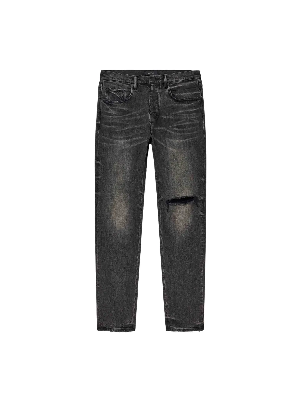 Purple Brand P005 resin distressed jeans Zwart