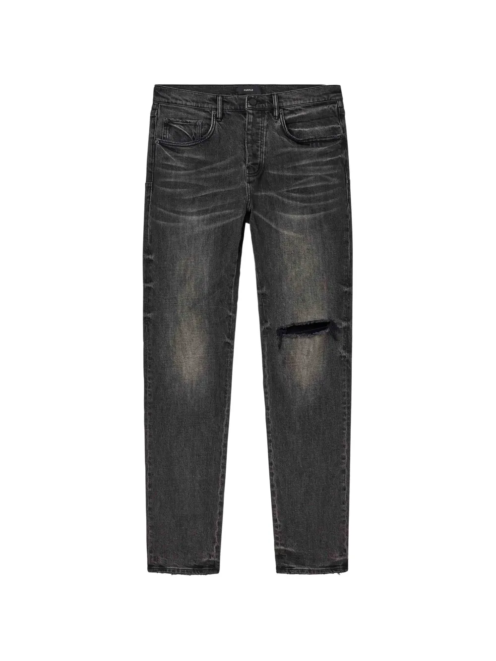 Purple Brand P005 resin distressed jeans Zwart