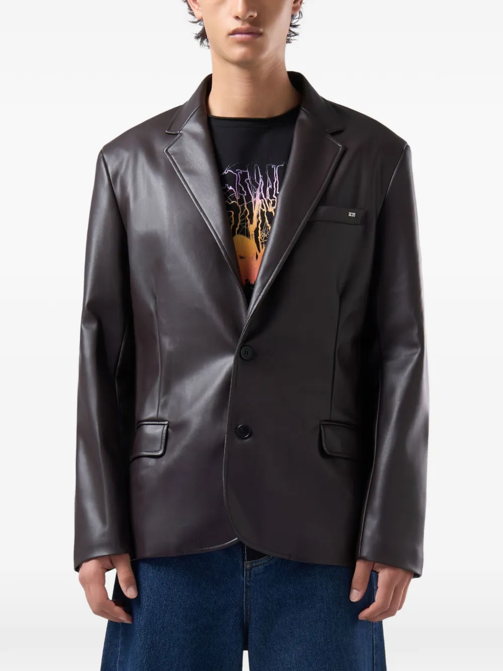 GCDS single-breasted blazer Bruin