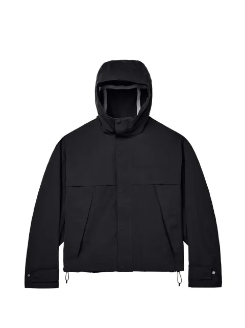 Purple Brand leather hooded jacket