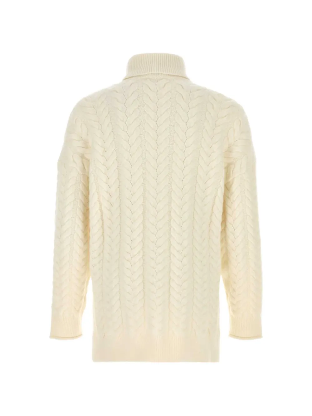 Giorgio Armani cable-knit roll-neck sweater Beige