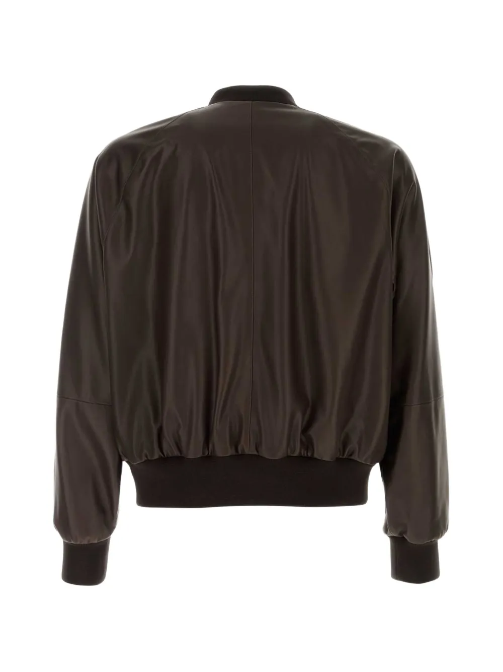 Giorgio Armani leather bomber jacket Bruin