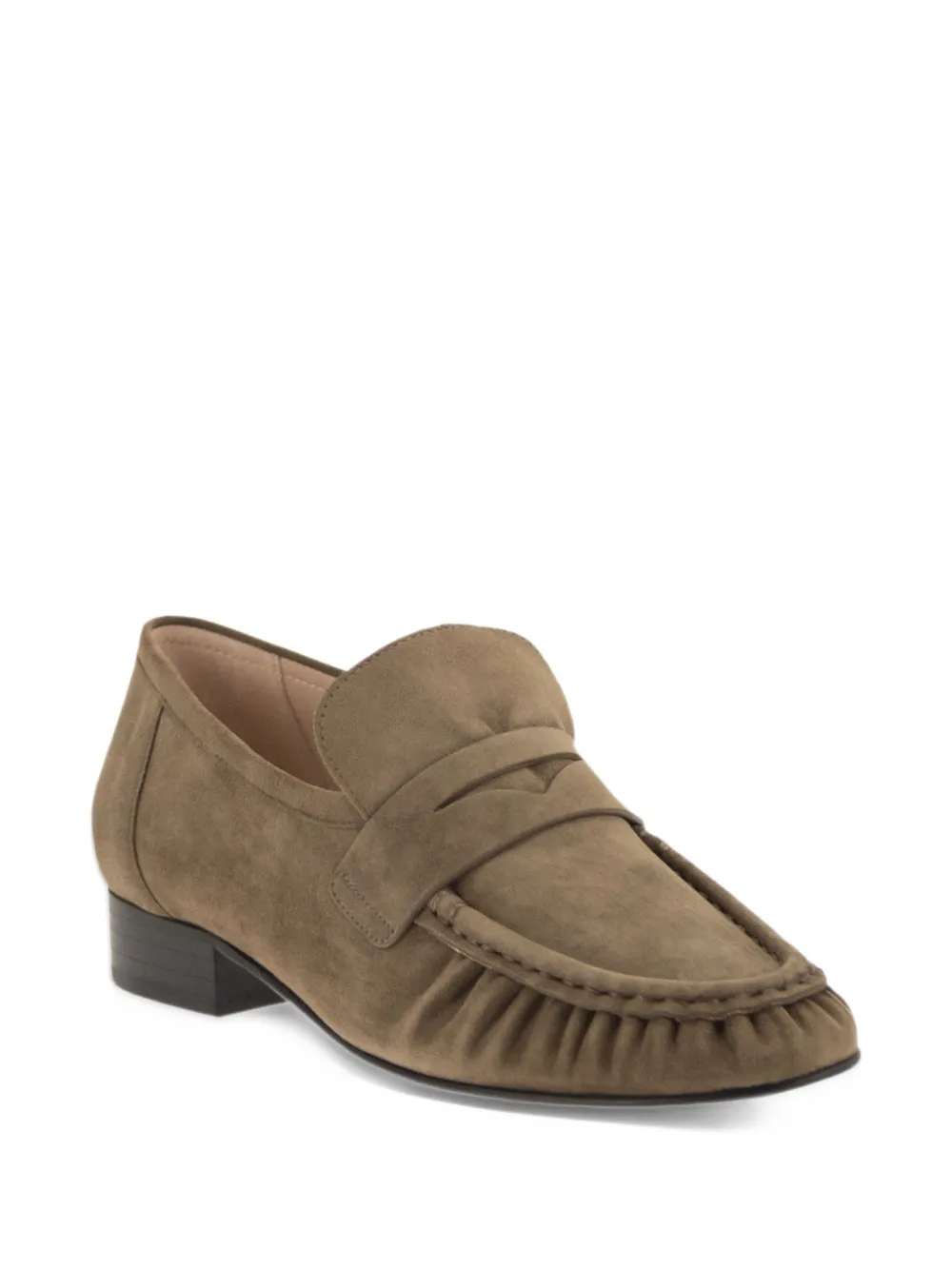 Stuart Weitzman Irving gathered loafers - Marrone