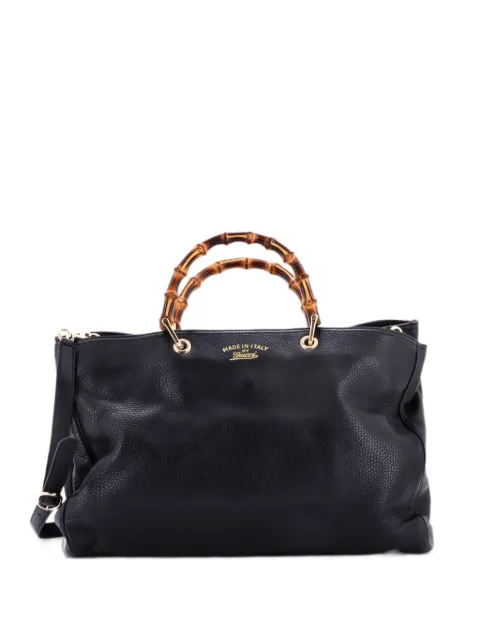 Gucci Pre-Owned Große Bamboo Tote Bag aus Leder