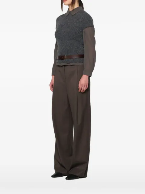 Amomento Wholegarment hairy-knit t-shirt