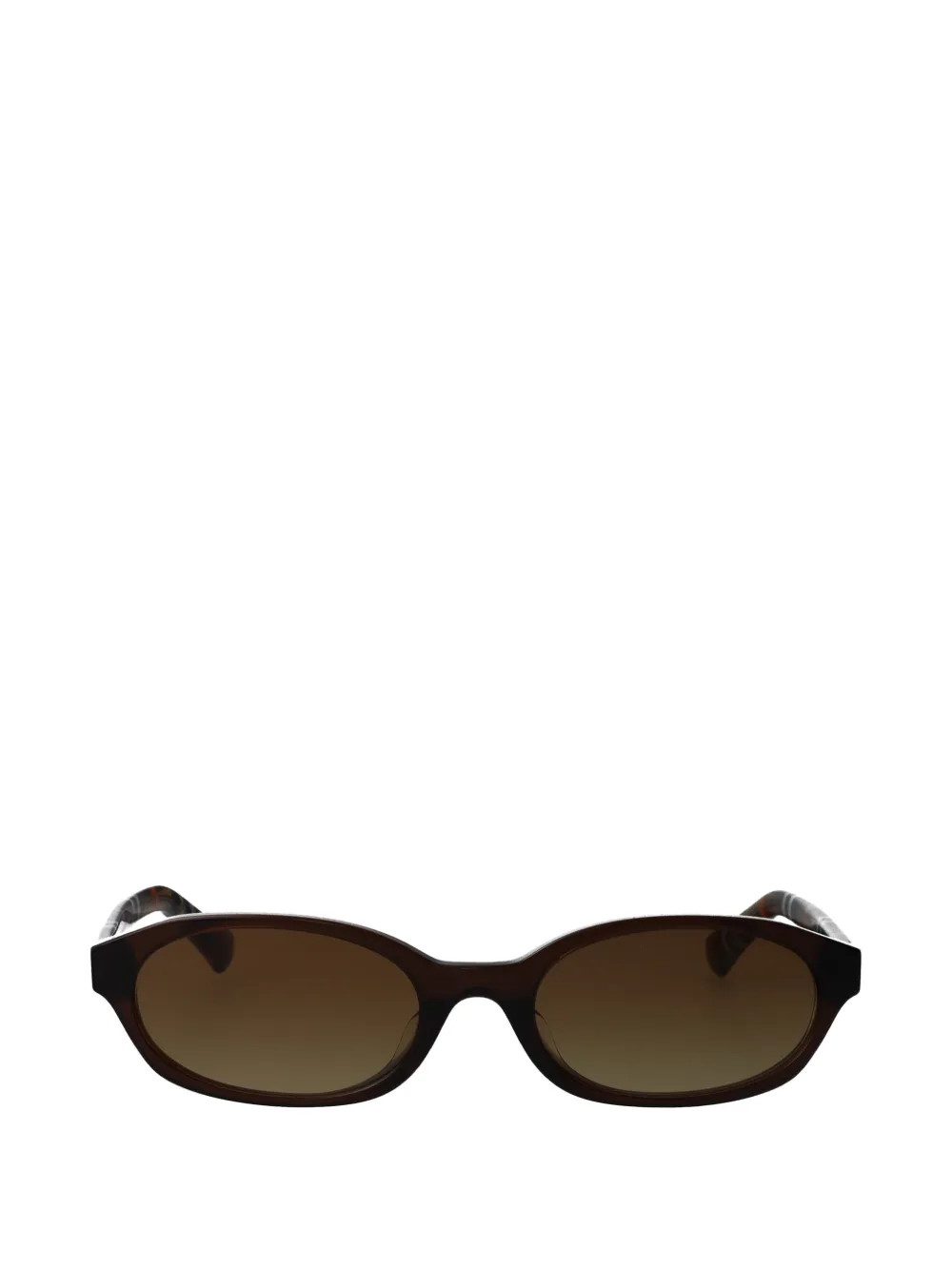 Burberry Eyewear Check-pattern oval-frame sunglasses Bruin