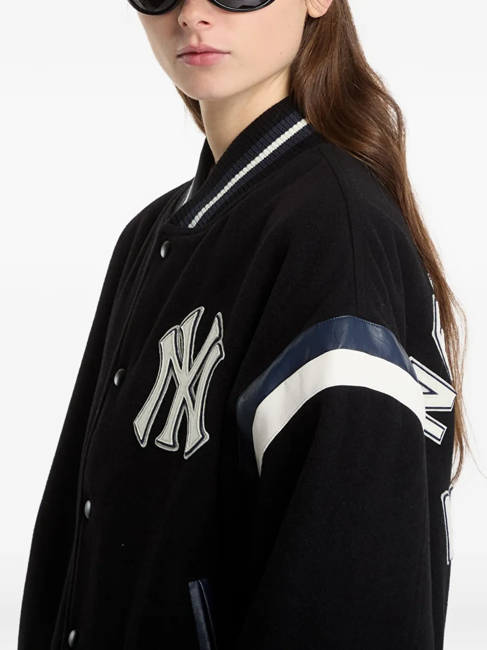 NEW ERA CAP x New York Yankees varsity jacket Zwart