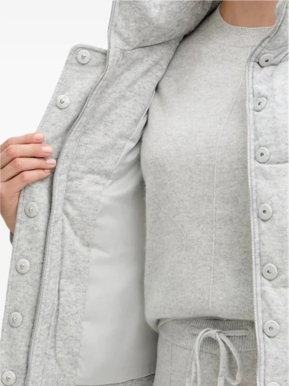 BOSS quilted high-neck gilet Grijs