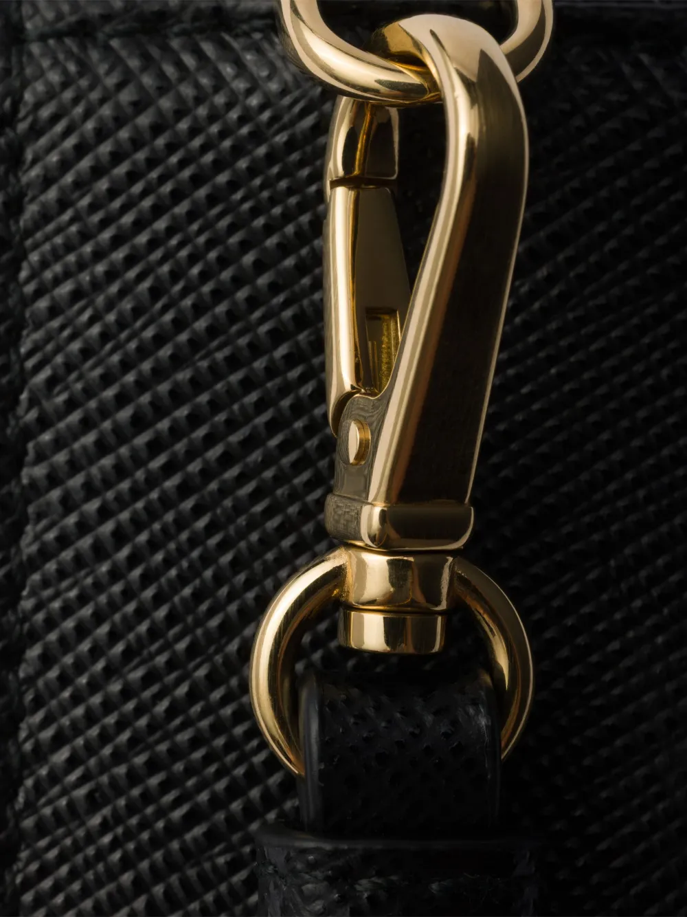 Prada Saffiano lipstick holder Zwart