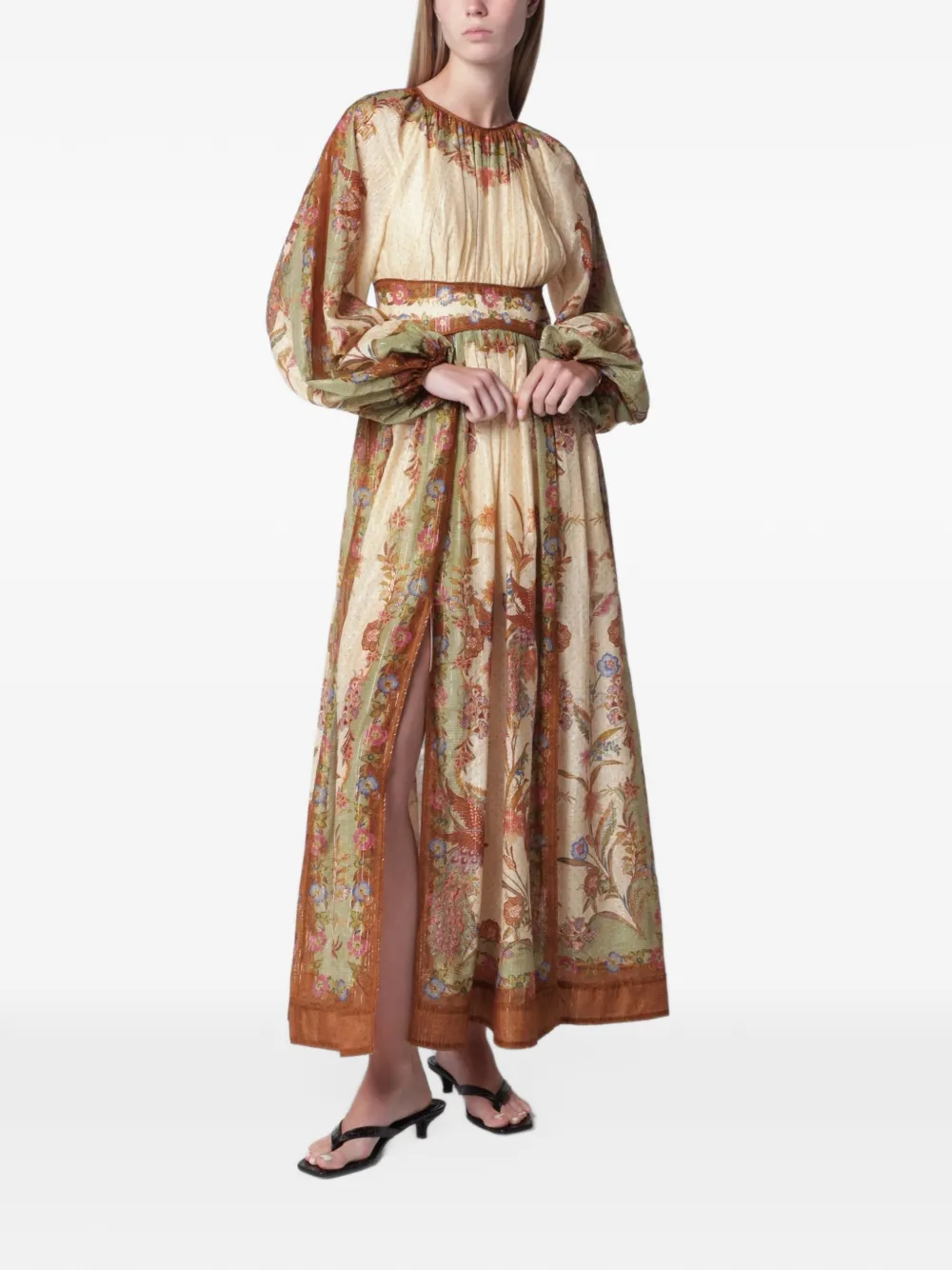 ZIMMERMANN Indra waisted maxi dress Beige