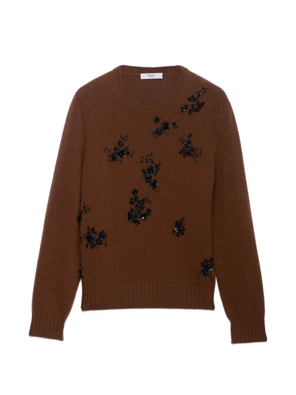 Prada wool and cashmere crew-neck sweater - Marrone