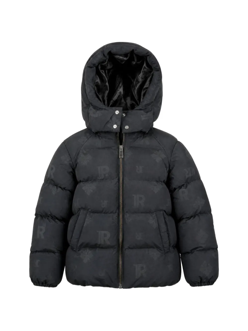 John Richmond Junior logo-print puffer jacket Zwart