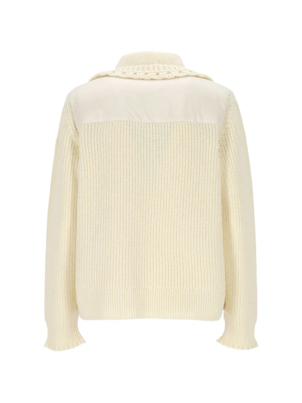 Moncler Grenoble quilted panelled sweater Beige