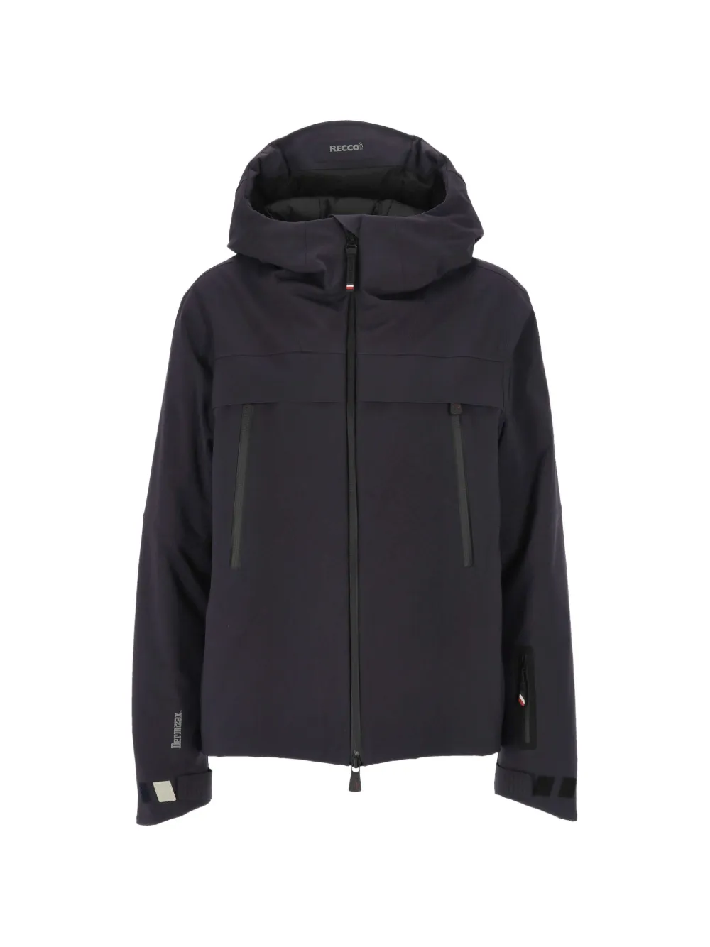 Moncler Grenoble Chanavey hooded zip-up ski jacket Blauw