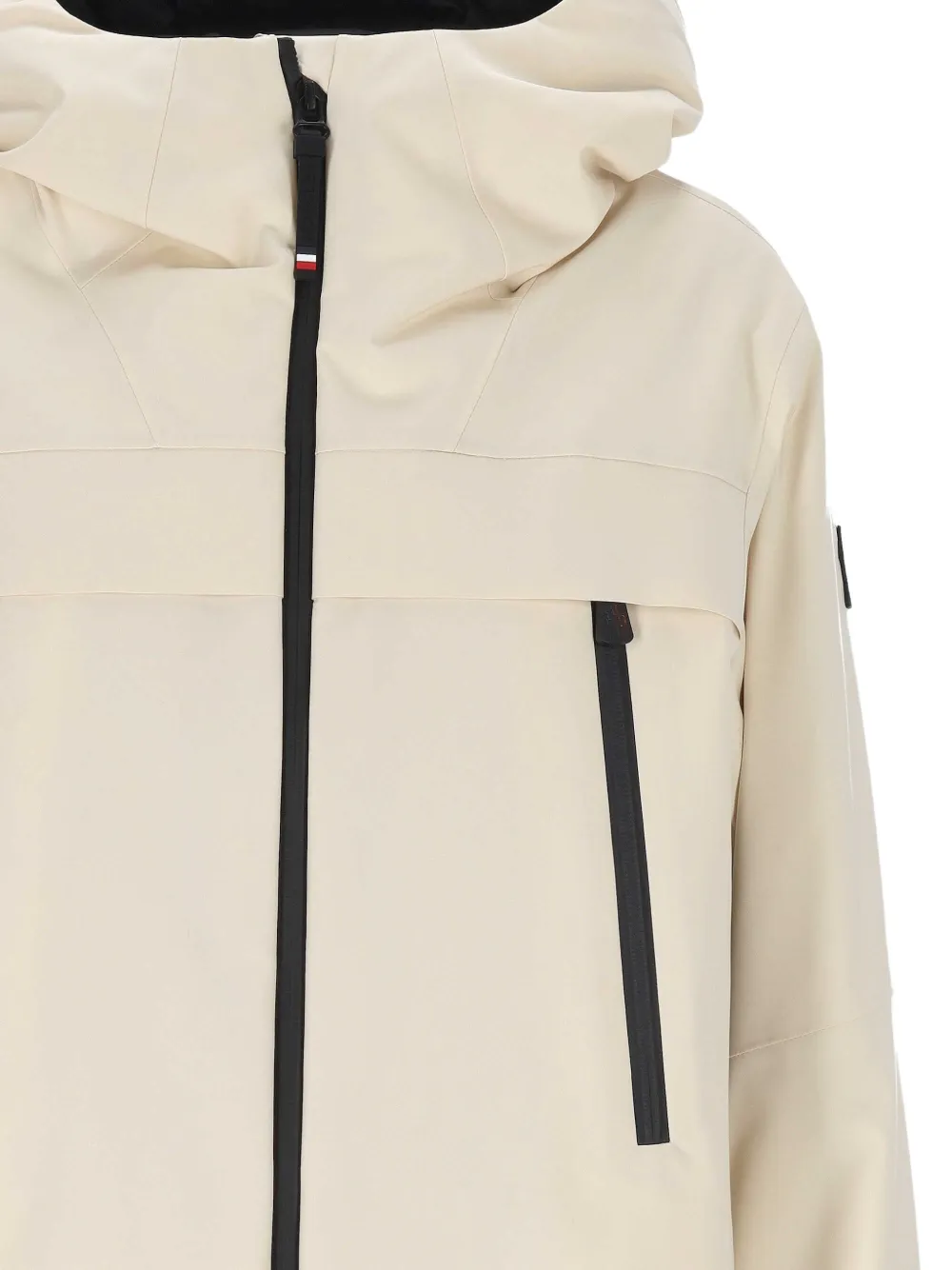 Moncler Grenoble Chanavey hooded zip-up jacket Beige
