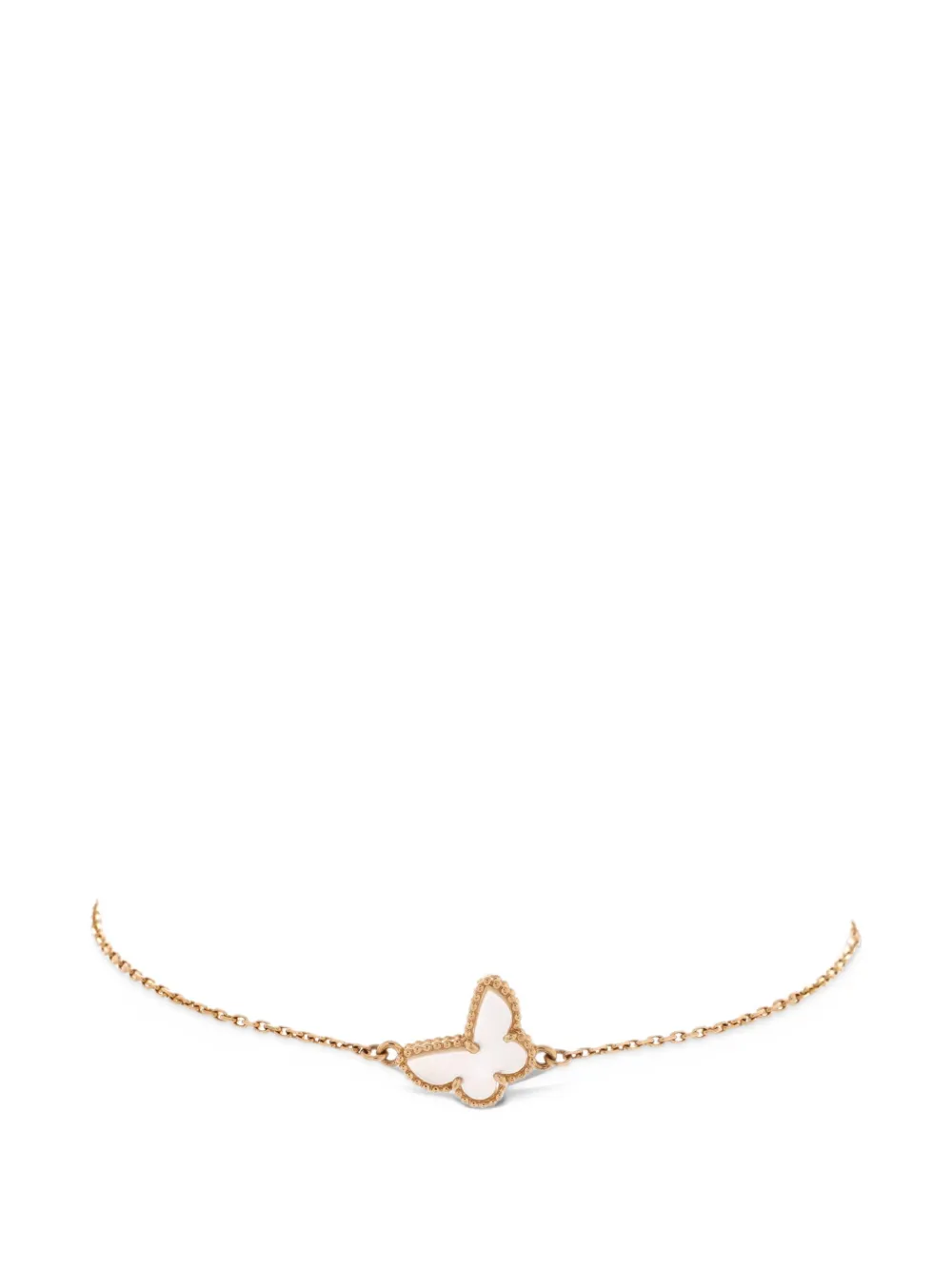 Van Cleef & Arpels Pre-Owned Sweet Alhambra Butterfly 18K Yellow Gold and Mother of Pearl bracelet - Oro