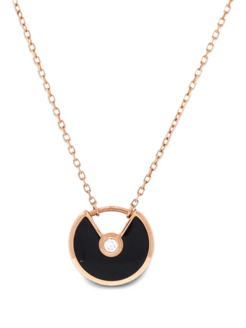 Cartier Amulette de Cartier Pendant 18K Rose Gold with Onyx and Diamond XS necklace - Rosa