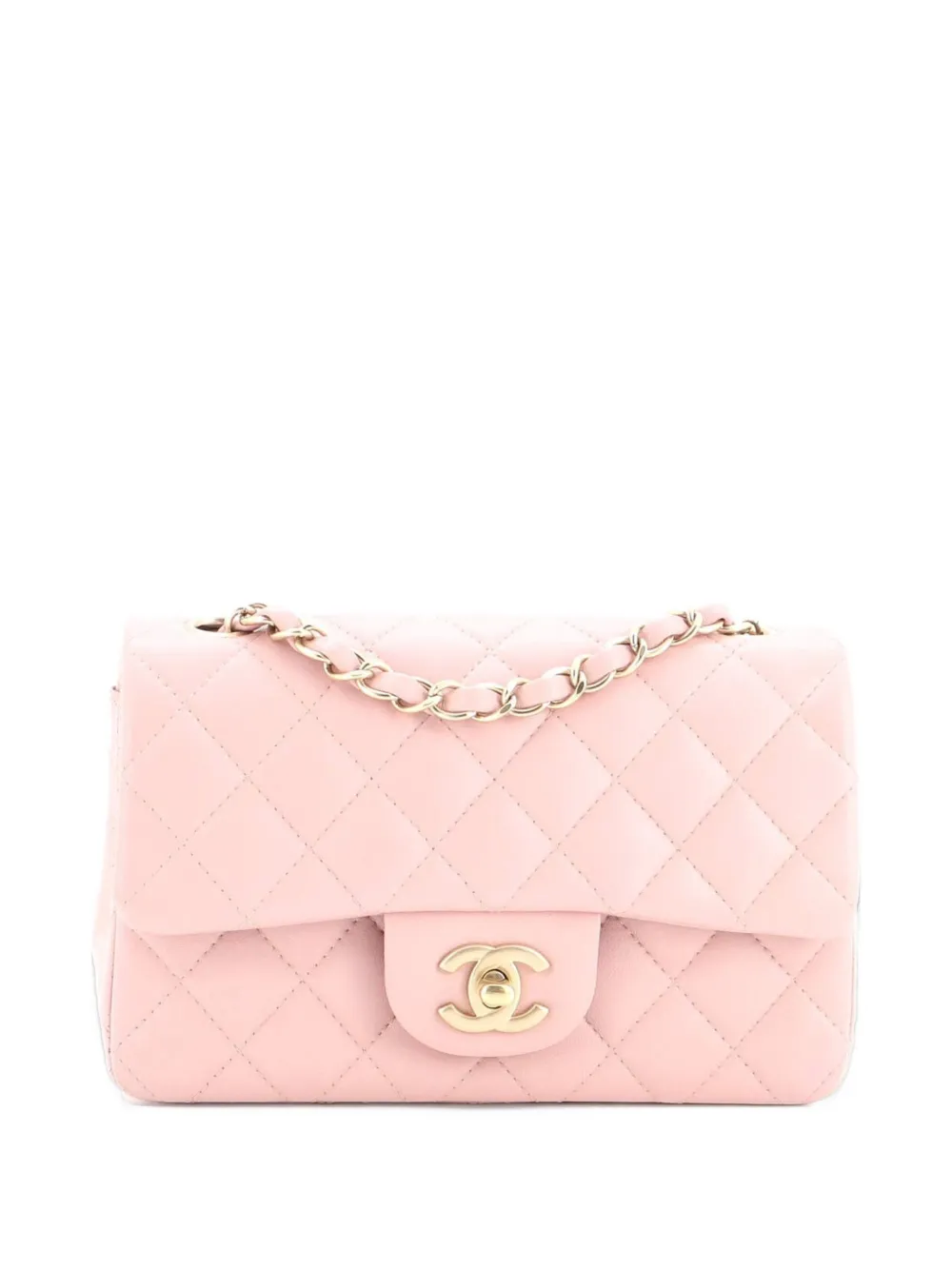 CHANEL Pre-Owned Classic Single Flap Bag Quilted Lambskin Mini crossbody bag - Rosa