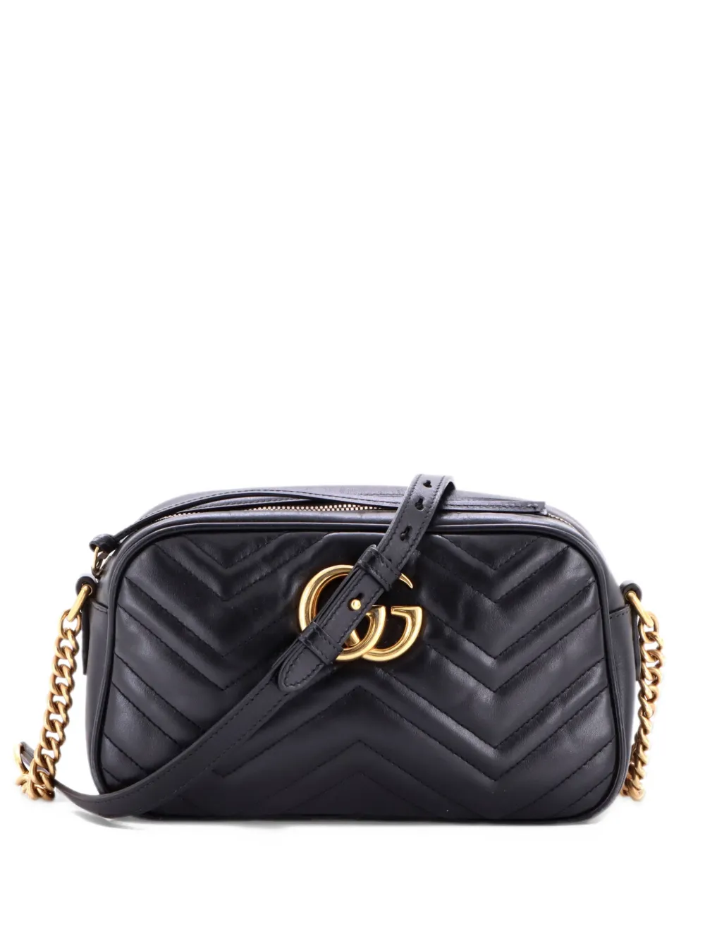 Gucci Pre-Owned GG Marmont Shoulder Bag Matelasse Leather Small crossbody bag - Nero