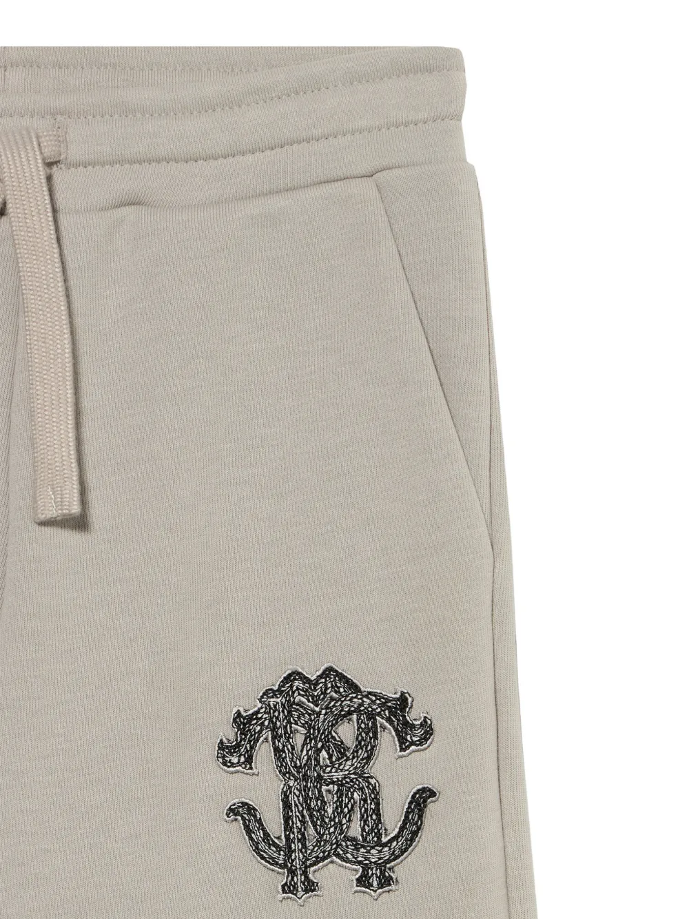Roberto Cavalli Junior monogram-patch track pants Beige