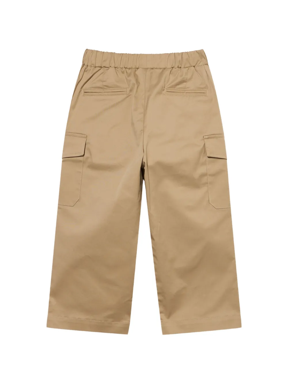 Roberto Cavalli Junior logo-plaque cargo pants Beige