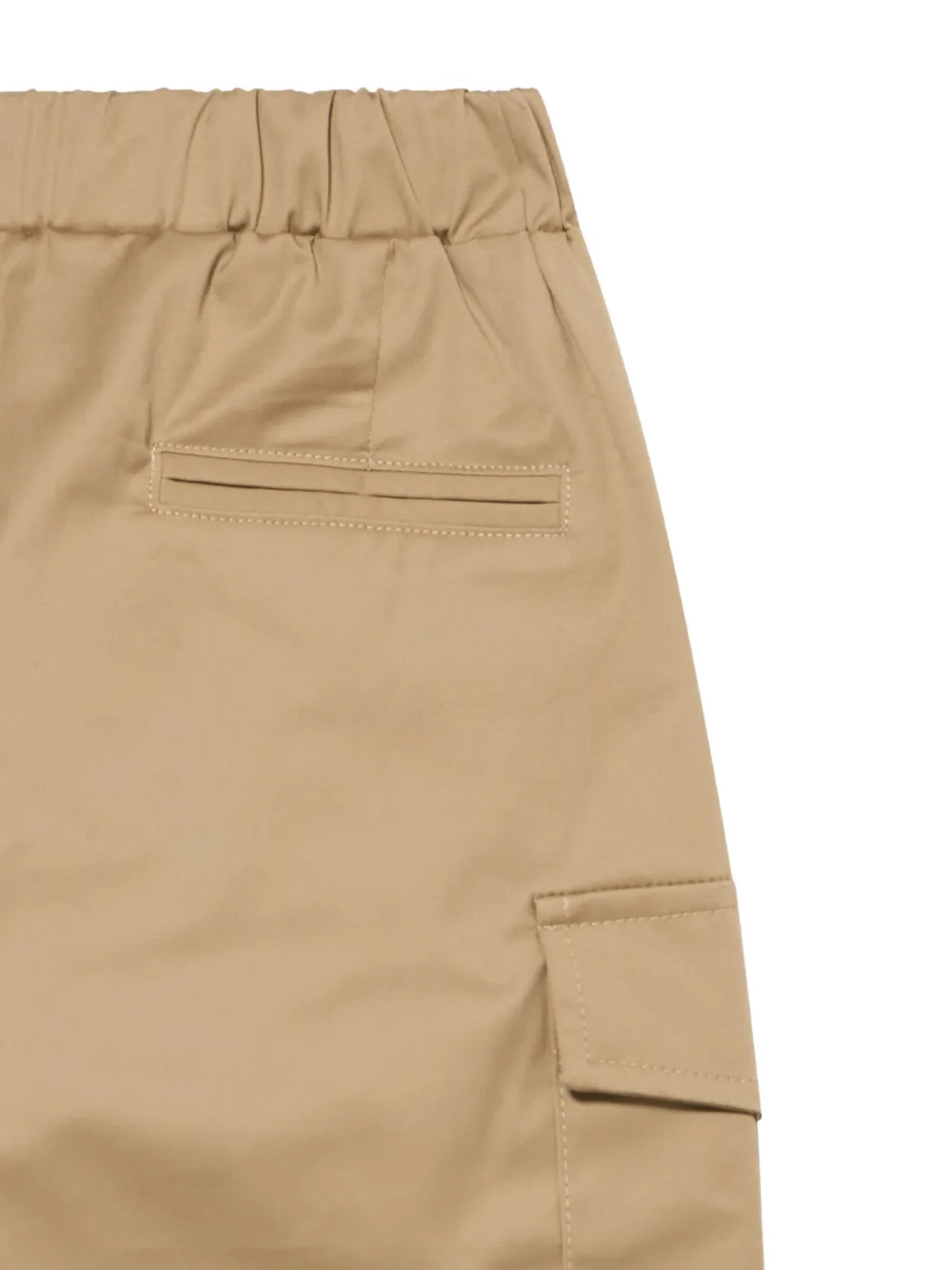 Roberto Cavalli Junior logo-plaque cargo pants Beige