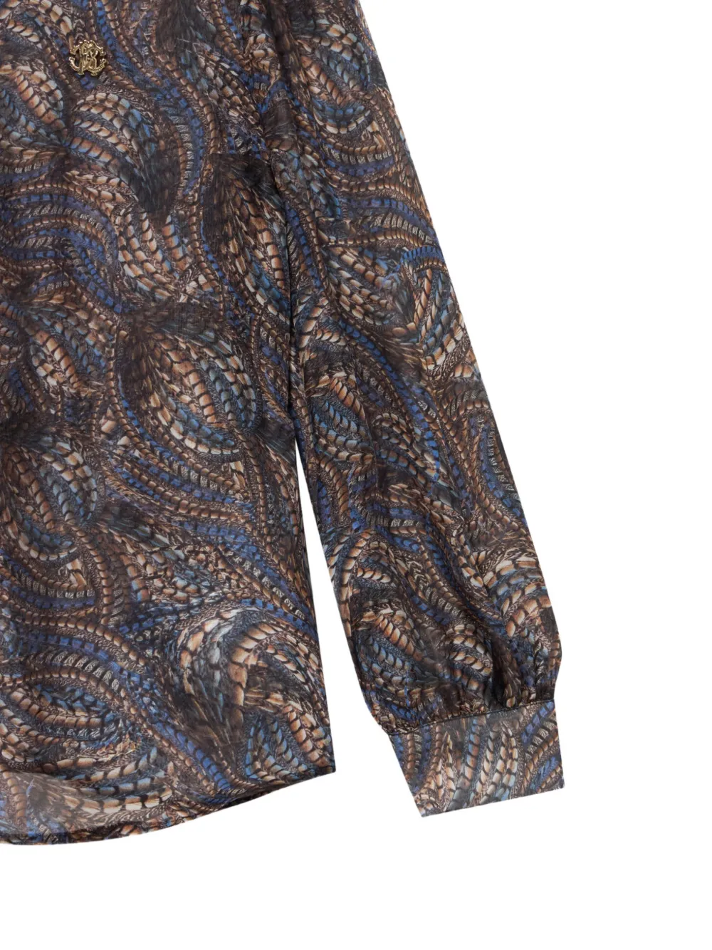 Roberto Cavalli Junior python-print shirt Bruin