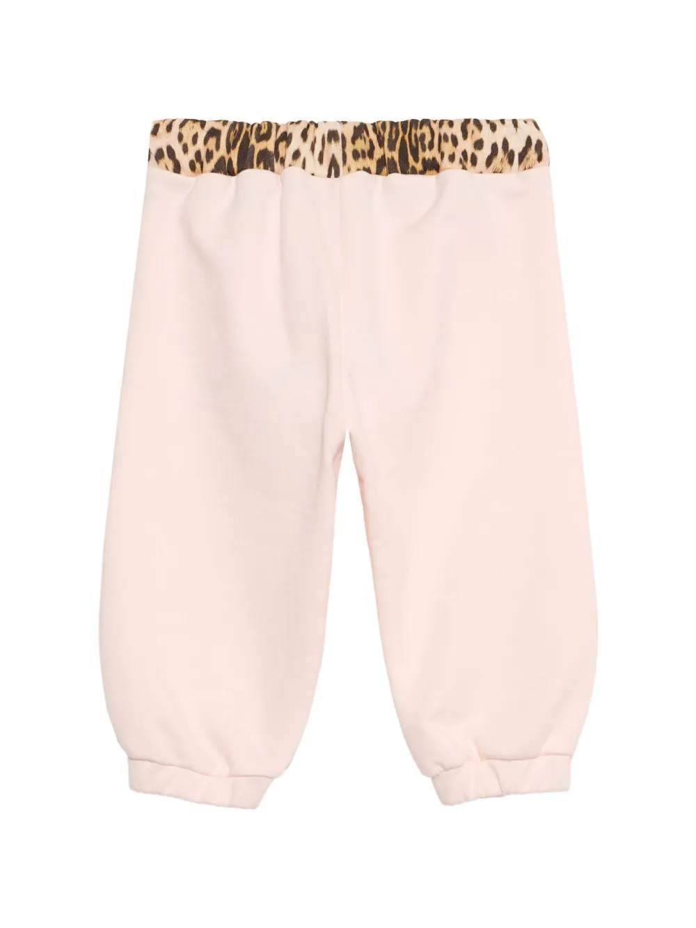 Roberto Cavalli Junior leopard print-trim track pants Roze