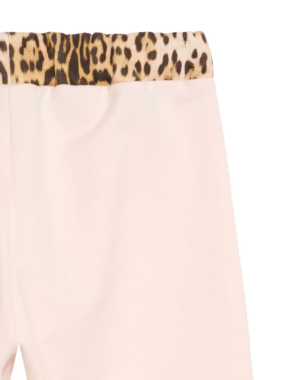 Roberto Cavalli Junior leopard print-trim track pants Roze