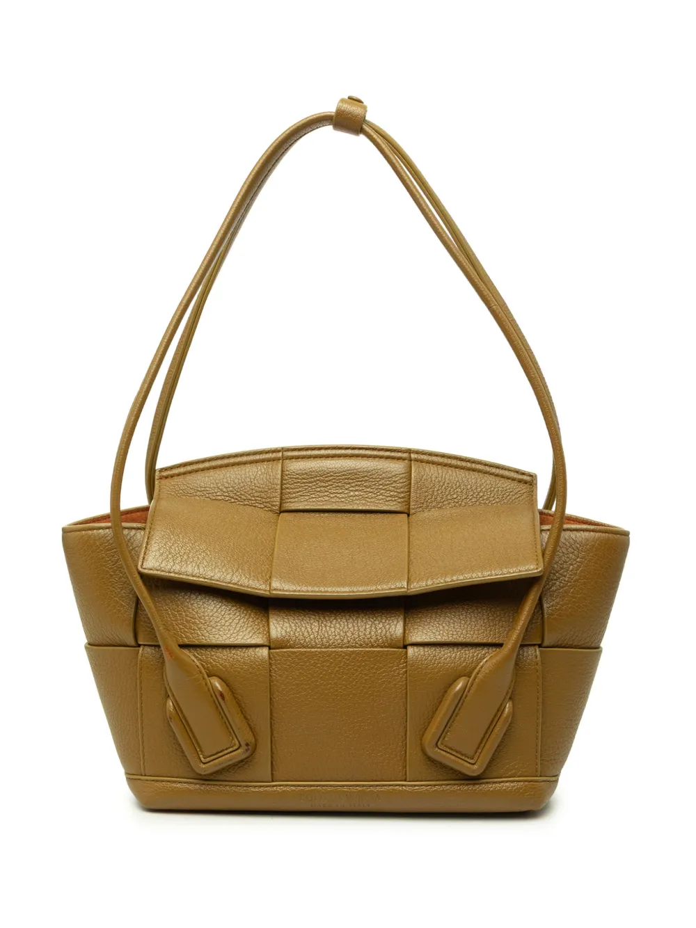 Bottega Veneta Pre-Owned 2012-2026 Small Grained Calfskin Maxi Intrecciato Arco Bag tote bag - Marrone