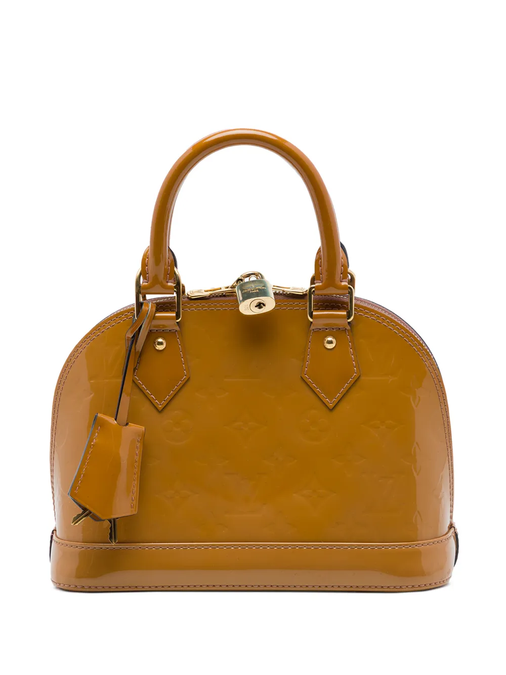 Louis Vuitton Pre-Owned 2013 Monogram Vernis Alma BB satchel - Marrone