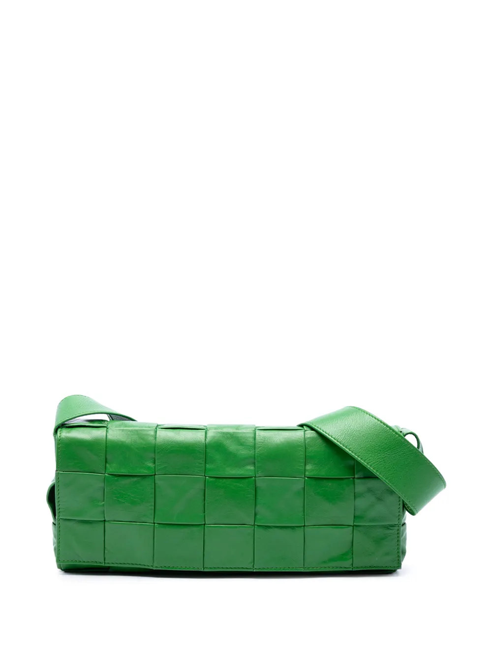 Bottega Veneta Pre-Owned 2012-2026 Stretch Paper Calfskin Intrecciato Cassette crossbody bag - Verde