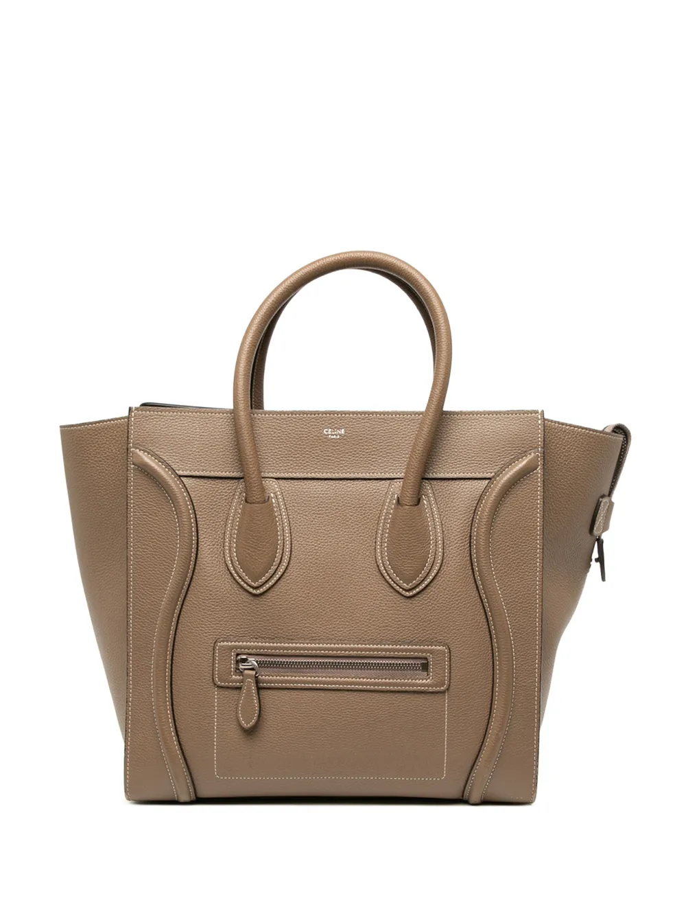 Celine Pre-Owned 2020 Mini Calfskin Luggage tote bag - Marrone