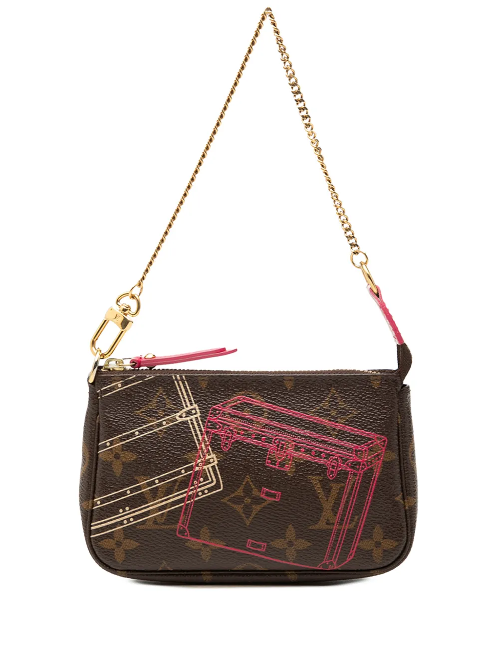 Louis Vuitton Pre-Owned 2014 Monogram 2014 Christmas Animation Mini Pochette Accessories shoulder bag - Marrone