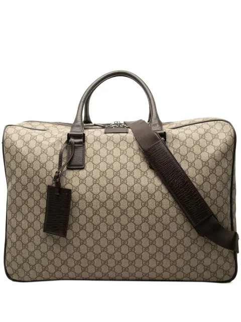 Gucci Pre-Owned bolsa de viaje GG Supreme con doble cierre 2000-2015