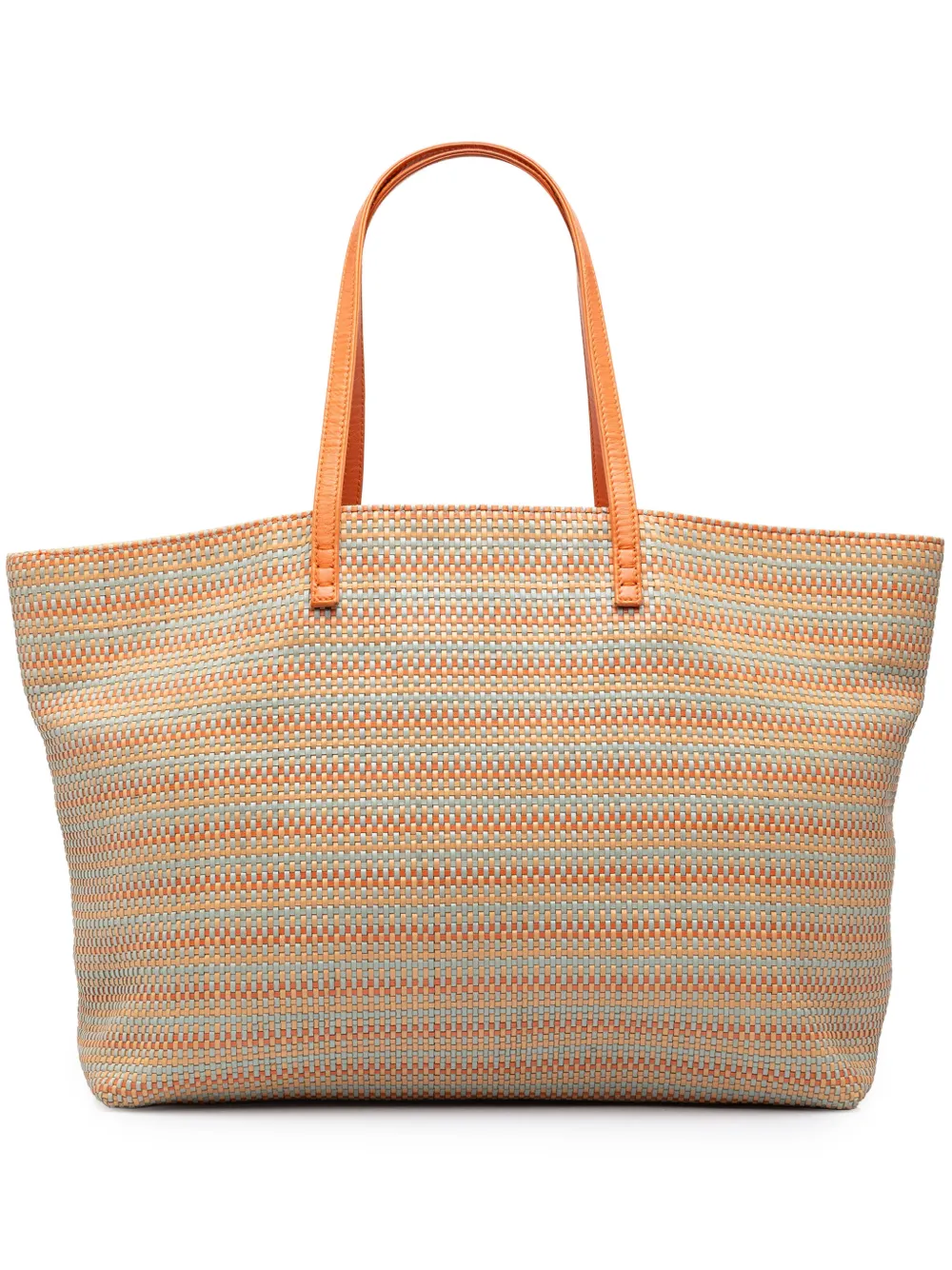 Fendi Pre-Owned 20th Century Medium Raffia Roll tote bag - Orange