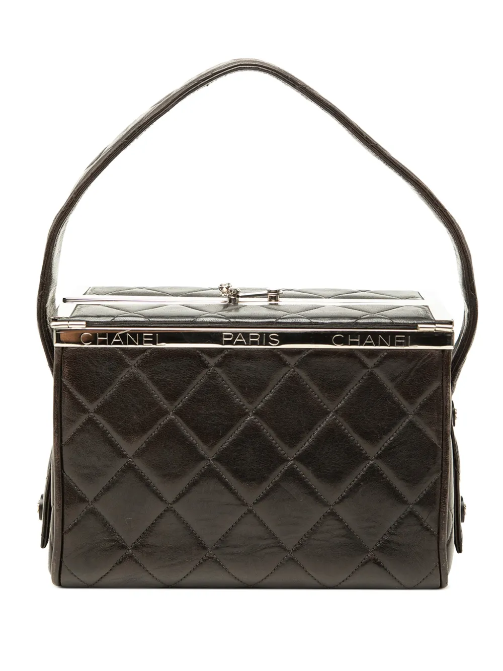 CHANEL Pre-Owned 1996-1997 Quilted Lambskin Box vanity bag - Nero