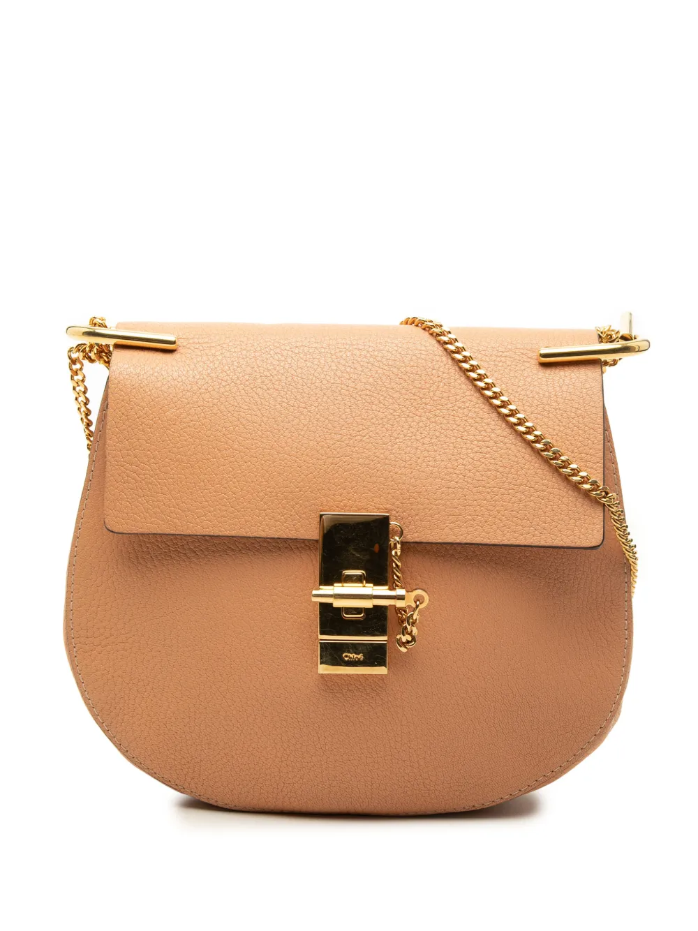Chloé Pre-Owned 2015 Small Grained Lambskin Drew crossbody bag - Marrone