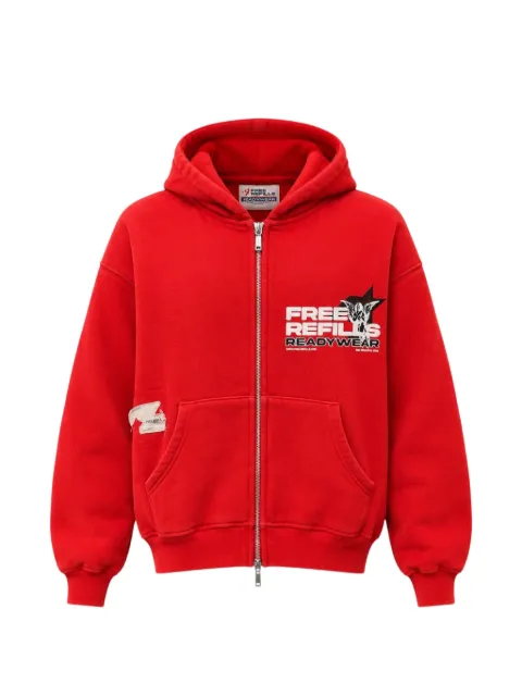 Free Refills Sunday Service logo-print hoodie