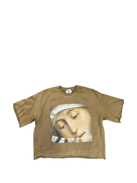 Saint Vanity graphic-print raw-edge T-shirt