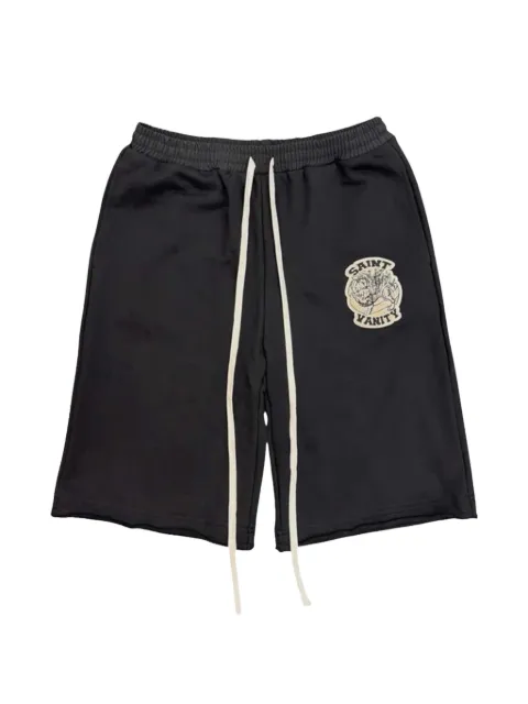 Saint Vanity logo-patch drawstring shorts