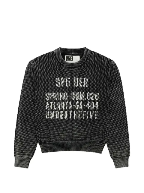 SP5DER Underthefive intarsia-knit sweater