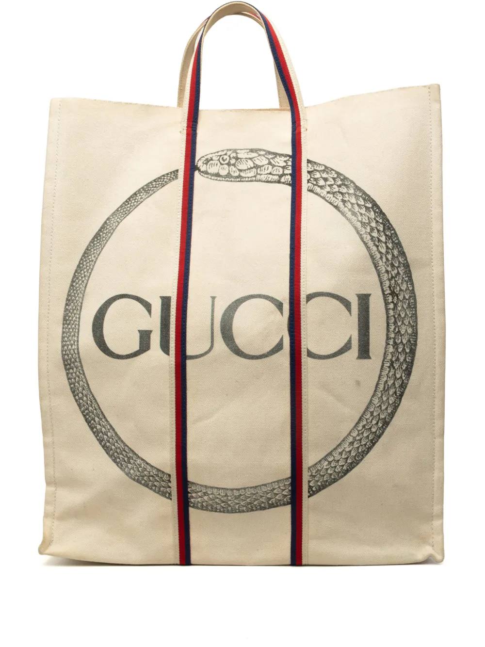 Gucci Pre-Owned 2016-2026 Canvas Ouroboros Vertical tote bag - Toni neutri