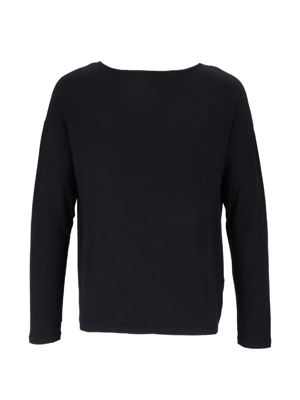 Majestic Filatures boat-neck long-sleeve T-shirt Zwart