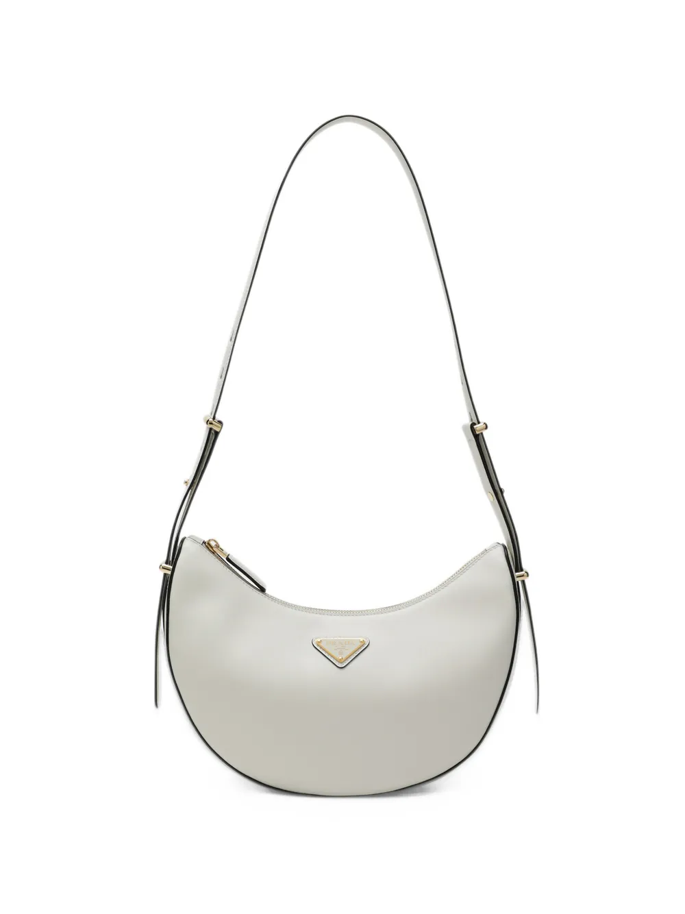 Prada Arqué small leather shoulder bag - Bianco
