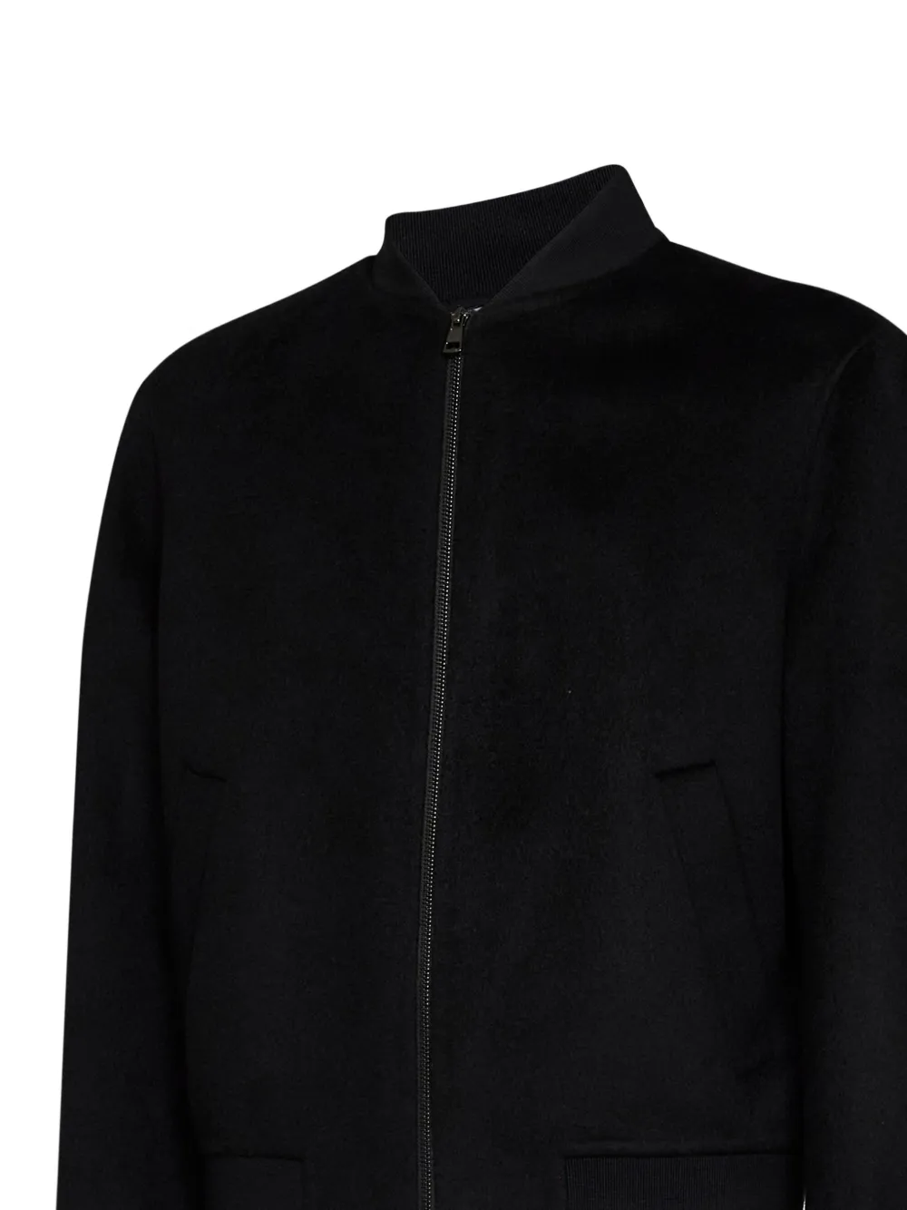 D4.0 zip-up bomber jacket Zwart