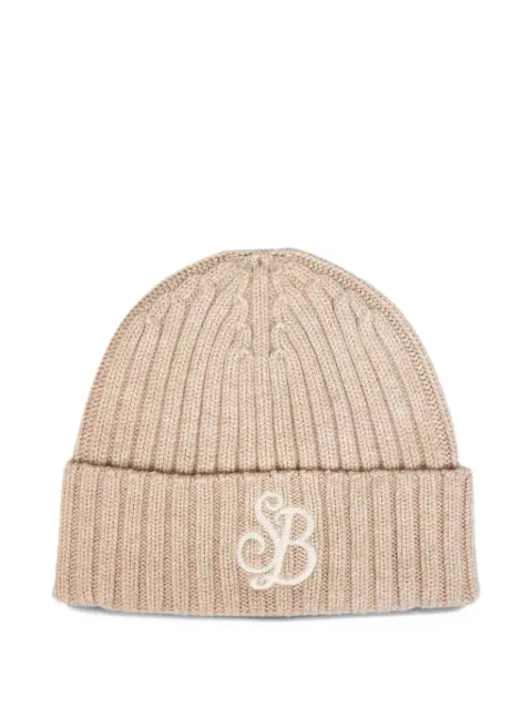 MC2 Saint Barth ribbed-knit embroidered beanie hat