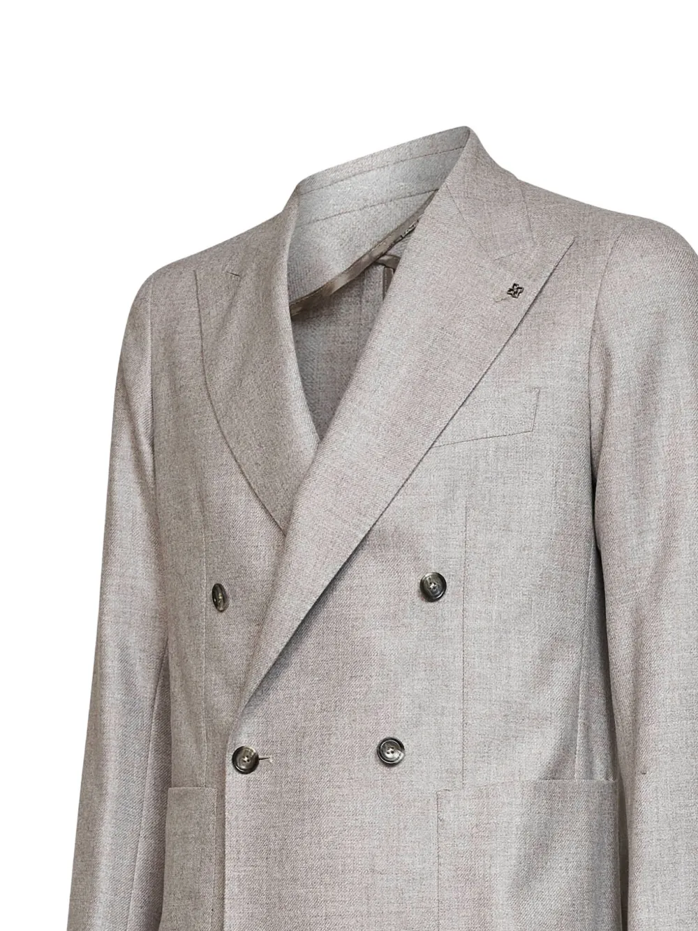 Tagliatore double-breasted peak-lapel blazer Grijs