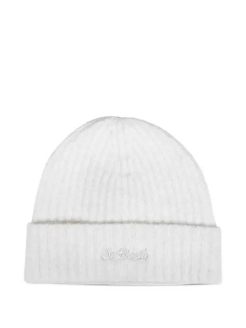 MC2 Saint Barth rib-knit embroidered beanie hat